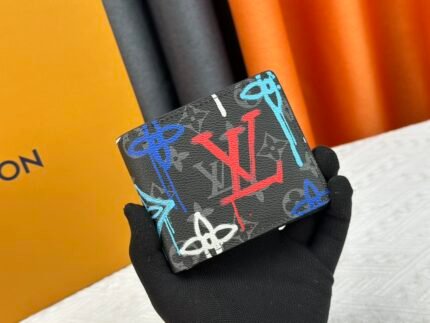 Louis Vuitton Brazza Damier Graphite Pixel N60895 M40452 Wallet Bag Handbag