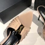 Saint Laurent Slipper Sandals Heels Shoes - Image 7