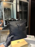 PRADA Waterproof Canvas Crossbody Bag with Gold-plated Buckle - Image 3