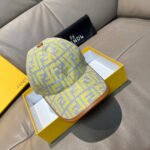 Fendi Baseball Cap - Double F Jacquard Best-Selling Canvas Leather - Image 3