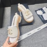 Chanel Chunky Chain Alphabet High Heels Sandals Slippers Shoes - Image 5