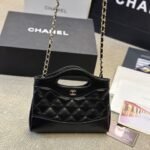 CHANEL 31 Mini  Chain Shoulder Bag Shiny Calf Leather - Image 7