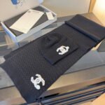 CHANEL Unisex Winter Cashmere Scarf Hat Duo - Image 12