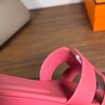 Hermes Oran H Square Heel High Heeled Sandals Slippers Shoes - Image 7