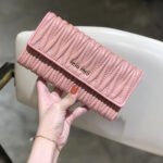 Miumiu Matelassé Leather Long Wallet
