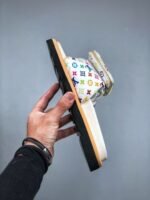 Louis Vuitton White Thick low Velcro slippers - Image 2