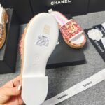Chanel Chunky Chain Alphabet High Heels Sandals Slippers Shoes - Image 9