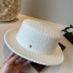 CHANEL Structured Wool Blend Dress Hat - Image 4