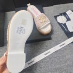 Chanel Chunky Chain Alphabet High Heels Sandals Slippers Shoes - Image 9