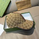 Gucci Baseball Cap - Vertical Striped Webbing Unisex Canvas Leather - Image 3