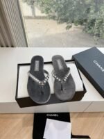 Chanel Clip Toe Slipper Sandals Shoes - Image 3