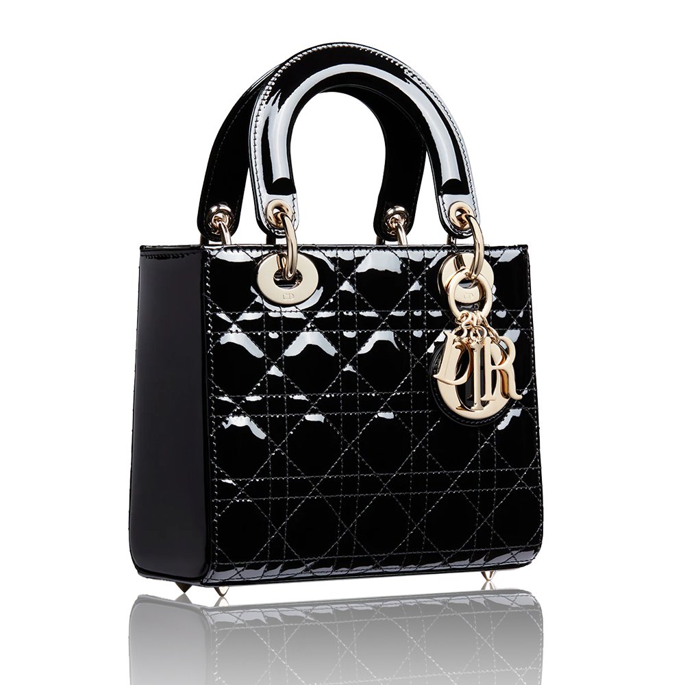 97687762-CFA1-A02E-39D3-F7D98D2AA8FB Dior Small Lady Bag - Lacquered Calfskin - Image 1