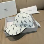 Balenciaga Baseball Cap - Silk Screen Satin Full-Grain Leather Unisex - Image 7