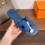 Hermes Oran H Square Heel High Heeled Sandals Slippers Shoes - Image 6