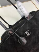 CHANEL 1S3273 Suede Calfskin Bowling Tote Bag - Image 4