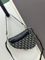 Dior 0446 Silver D-Studs Adjustable Strap Crossbody Bag - Image 6