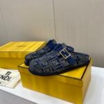 Fendi Old Flower Half Drag Strap FF Baguette Decorative Buckle Sandals Slipper - Image 4