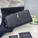 Saint Laurent YSL Caivar  Zipper Long Wallet Purse - Image 3
