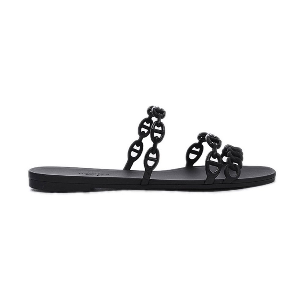 A45448AC-67D0-6B8E-22E9-5976FE22A8A1 Hermes Shoes Island Flat Slppers Slide Sandal - Image 1