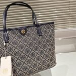 Tory Burch Small T Monogram cotton zip tote bag - Image 8