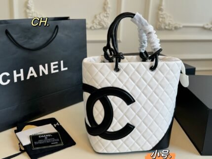 Chanel Cambon Quilted Tote Bag 20cm