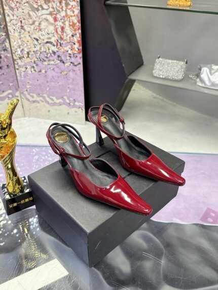 Saint Laurent YSL Classic Pointed Toe Heels Sandals Slippers Shoes