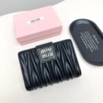 Miu Miu Brand Logo Pattern Wallet