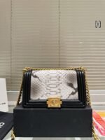 Chanel Le Boy 25cm Exotic Skin Shoulder Bag 10A