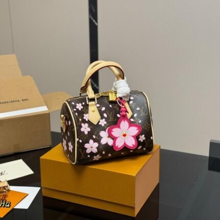 Louis Vuitton LV Takashi Murakami Co-branded Speedy Bandoulière CHERRY BLOSSOM Cherry Blossom Shoulder Handbag