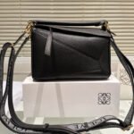 Loewe Puzzle Bag Handbag Shouder Bag Small Size With Cavans Strap