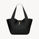 Saint Laurent LE 5 À 7 bea in grained leather Tote Bag