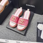 Chanel Chunky Chain Alphabet High Heels Sandals Slippers Shoes - Image 5