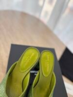 Saint Laurent YSL Rhinestone Heels Sandals Slipper Shoes - Image 3