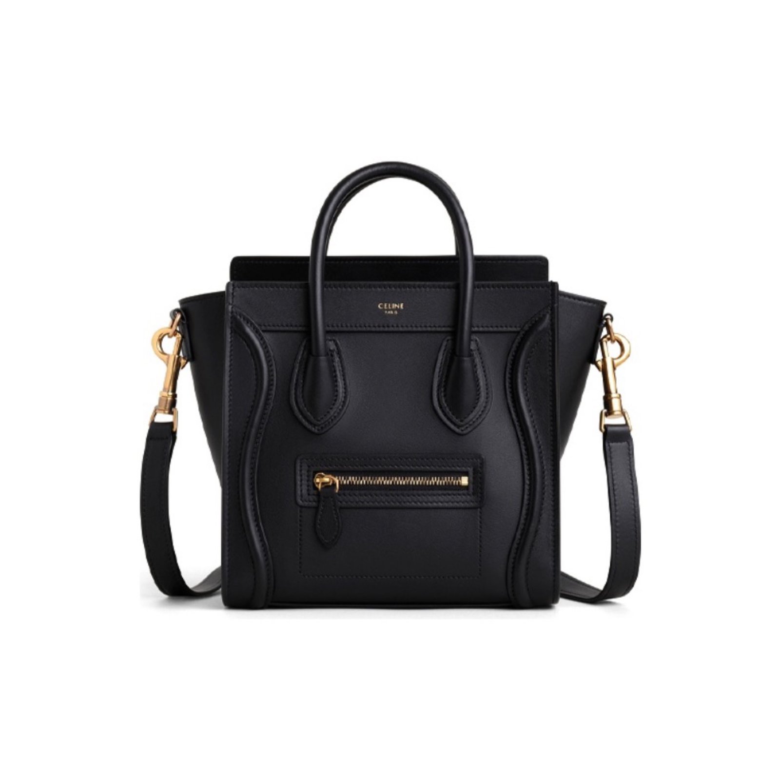 D56236B5-C4DB-7C7C-6408-DFD1C1031263 Celine Luggage Smiley leather handbag crossbody bag - Image 1