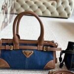 Prada SoftLux Wax Leather Handbag/Underarm