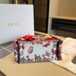 Dior Butterfly Embroidery Tote Bag 10A - Image 7