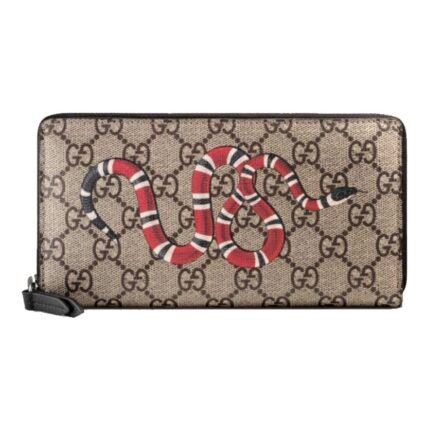 Gucci Unisex GG Supreme Printed Long Zipper Wallet