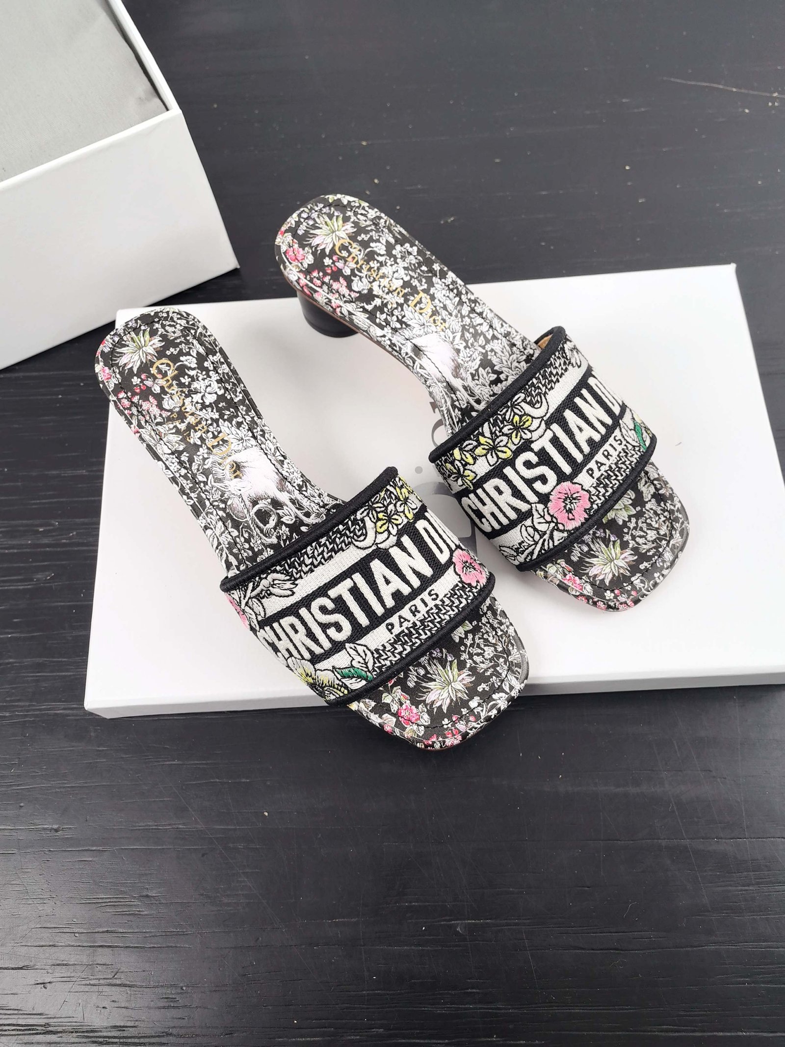 E21F96BA-FF4A-BDD3-BC88-349997A0423C Dior Slipper Sandals Low Heel Shoes - Image 1