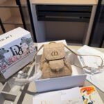 Dior Caro Leather Backpack 10A - Image 7