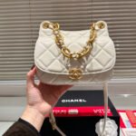 Chanel Small CC Crumpled Calfskin Wavy Hobo crossbody bag  (Perfect Replica）