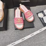Chanel Chunky Chain Alphabet High Heels Sandals Slippers Shoes