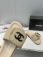 Chanel Embossed Logo Sandals Slipper Shoes - Image 5