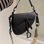 Dior Saddle Bag Matte Leather Shoulder Bag - Image 9