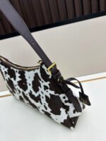 Prada 2579 Cow Print Calfskin Underarm Shoulder Bag - Image 3