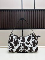 Prada 2579 Cow Print Calfskin Underarm Shoulder Bag - Image 2