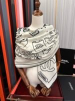 CHANEL 2025 140cm Silk-Cashmere Print Twilly Scarf - Image 2