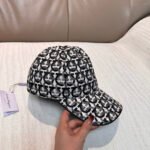 Ferragamo Baseball Cap - 1:1 Replica Jacquard Canvas & Full-Grain Leather - Image 2
