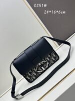 Dior 0251 Monogram Embossed Convertible Clutch Bag