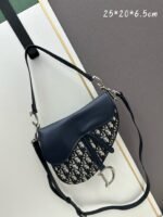 Dior 0446 Silver D-Studs Adjustable Strap Crossbody Bag - Image 4