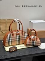 Burberry Highlands Bowling Bag with Equestrian Badge - Image 10